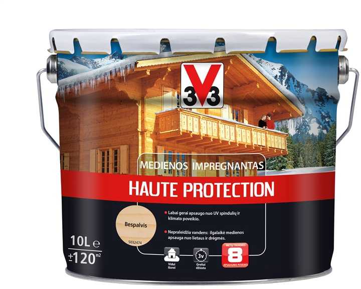 Medienos impregnantas V33 Haute Protection, skaidri sp., 10 l