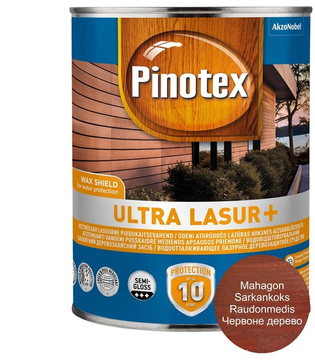 Medienos impregnantas Pinotex Ultra Lasur+raudonmedžio sp 1l