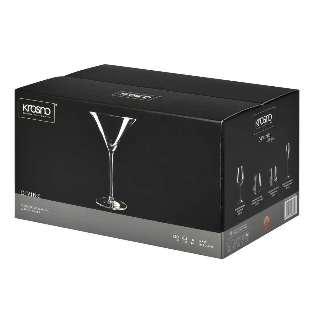 Krosno Kokteilių taurė Divine, stiklas, 0.170 l, 6 vnt.