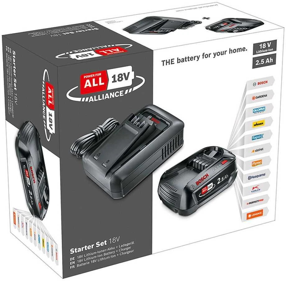 Bosch 18V 2.5Ah akumuliatoriaus ir kroviklio rinkinys dėžutėje