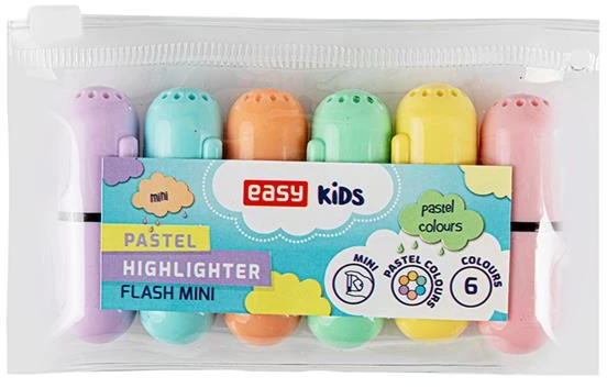 Easy Stationery Zakreślacz Flash mini 6 kolorów EASY