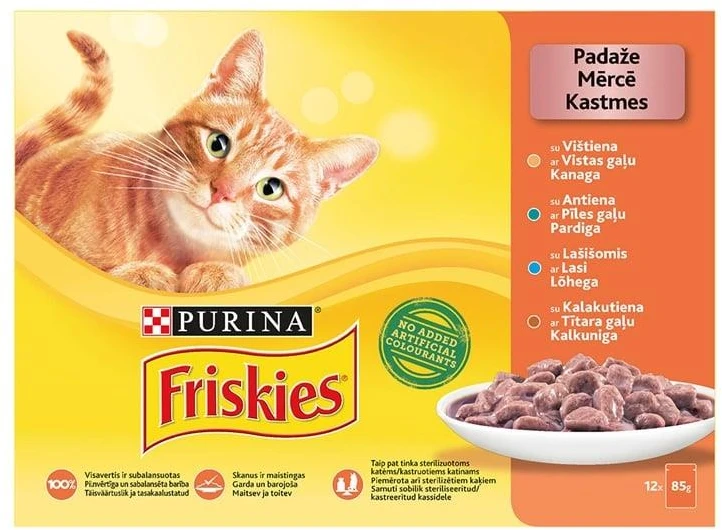 Konservai katėms drebučiuose FRISKIES, 12x85 g