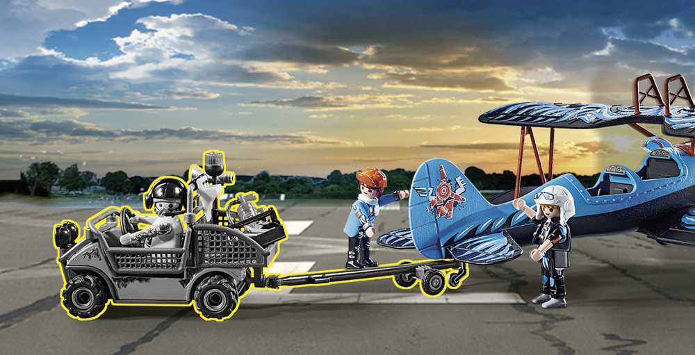 PLAYMOBIL – 70831 – „Air Stuntshow Biplane“ „Phoenix“ – su garso efektais