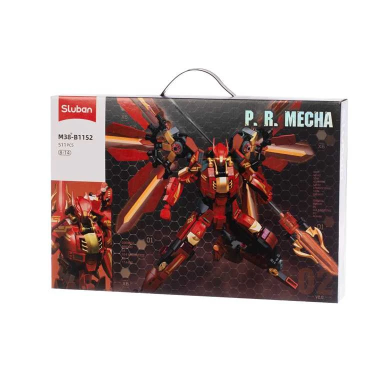 Konstruktors Sluban Atomic Storm P.R. Mecha Raudona M38-B1152, 511 gab., sarkana krās.