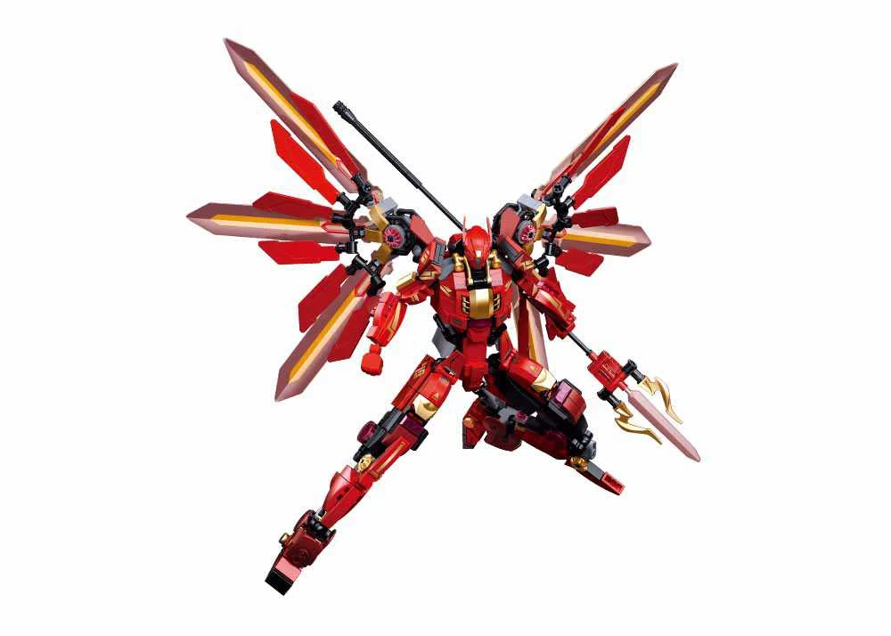 Konstruktors Sluban Atomic Storm P.R. Mecha Raudona M38-B1152, 511 gab., sarkana krās.