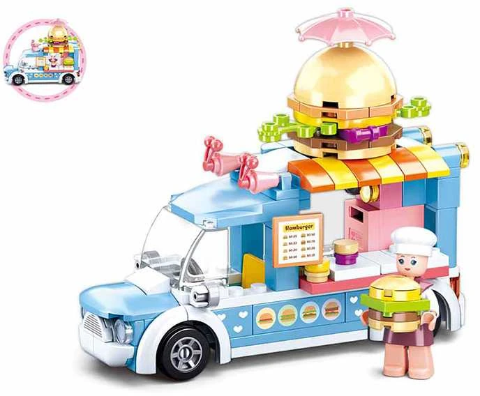 Konstruktorius Sluban Burger car M38-B0993B, plastikas