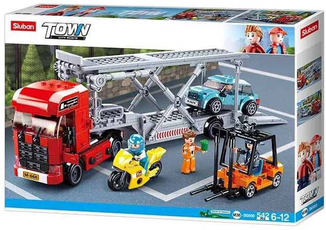 Konstruktorius Sluban Car Transporter M38-B0880, 542 vnt.
