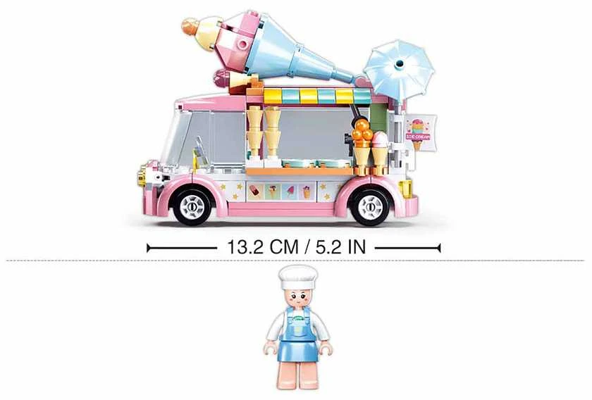 Konstruktorius Sluban Ice cream car M38-B0993A, plastikas