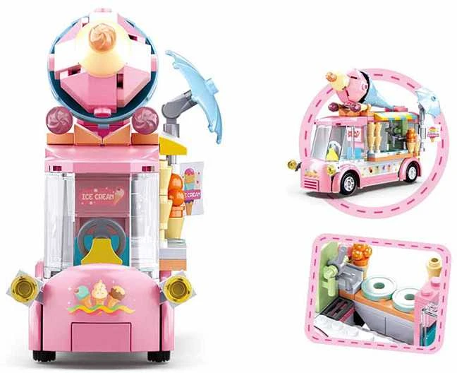 Konstruktorius Sluban Ice cream car M38-B0993A, plastikas