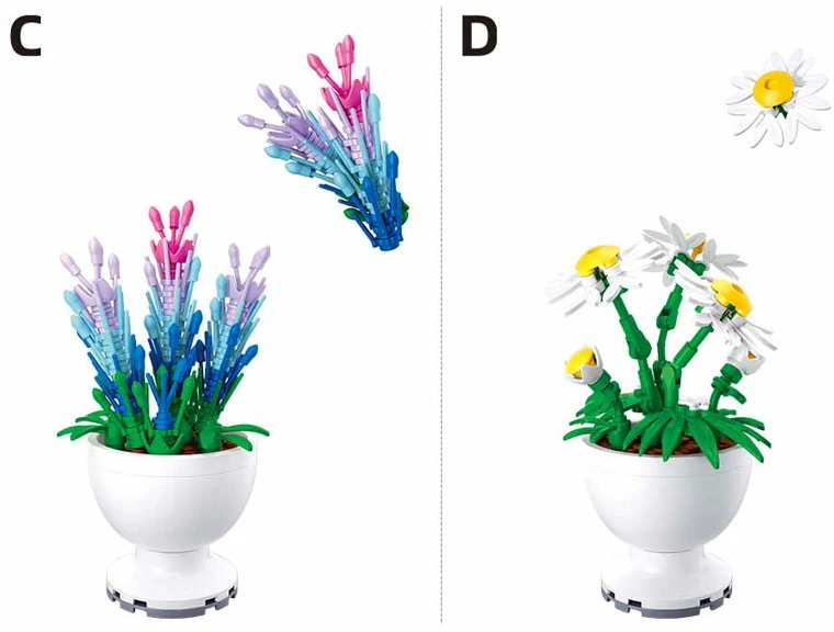 Konstruktorius Sluban Potted Plants M38-B1077, plastikas