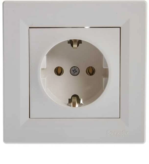 Schneider Electric Lizdas vienvietis Asfora įžeminimas schuko kreminė (EPH2900123)