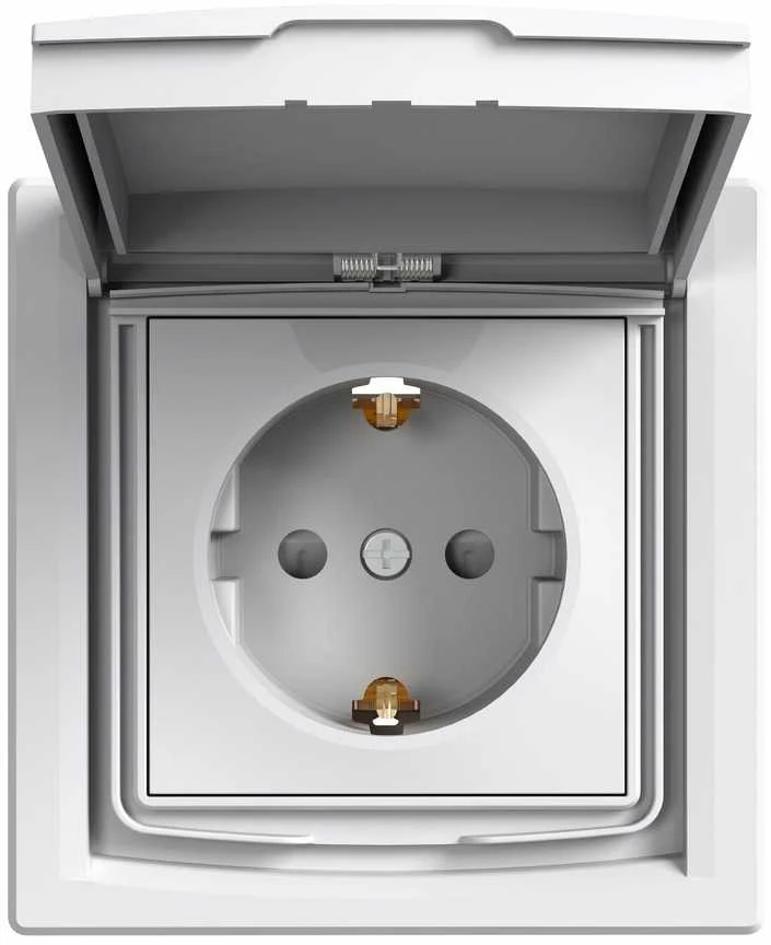 Schneider Electric Asfora vieno instaliavimo lizdas su atvartu baltas (EPH3100321)