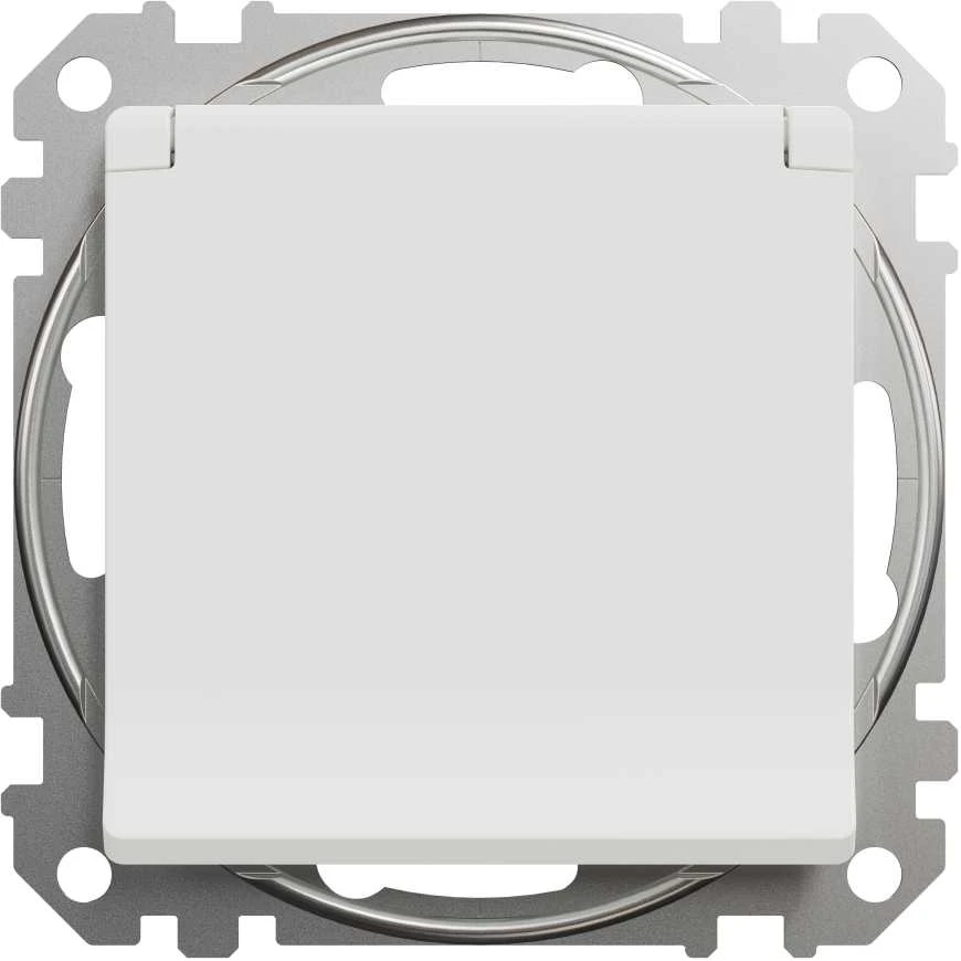 Kištukinis lizdas SCHNEIDER SEDNA DESIGN, baltos sp., IP44