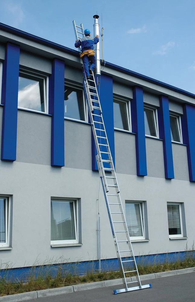 Kopėčios aliuminės VHR3x 7 pak. ilgis 3.99m ,3x1.9m, Elkop