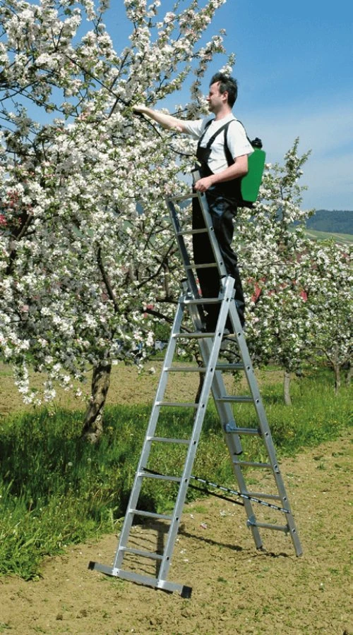 Kopėčios aliuminės VHR3x 7 pak. ilgis 3.99m ,3x1.9m, Elkop