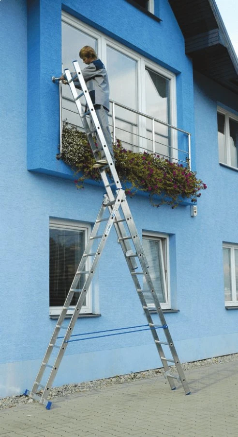 Kopėčios aliuminės VHR3x 7 pak. ilgis 3.99m ,3x1.9m, Elkop
