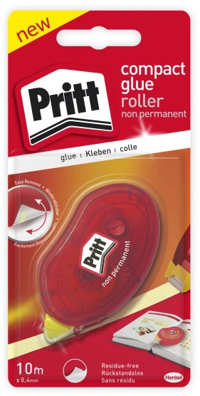 Pritt kompaktiškas lipdukas, plotis: 8,4 mm, ilgis: 10 m, nepermanentinis.