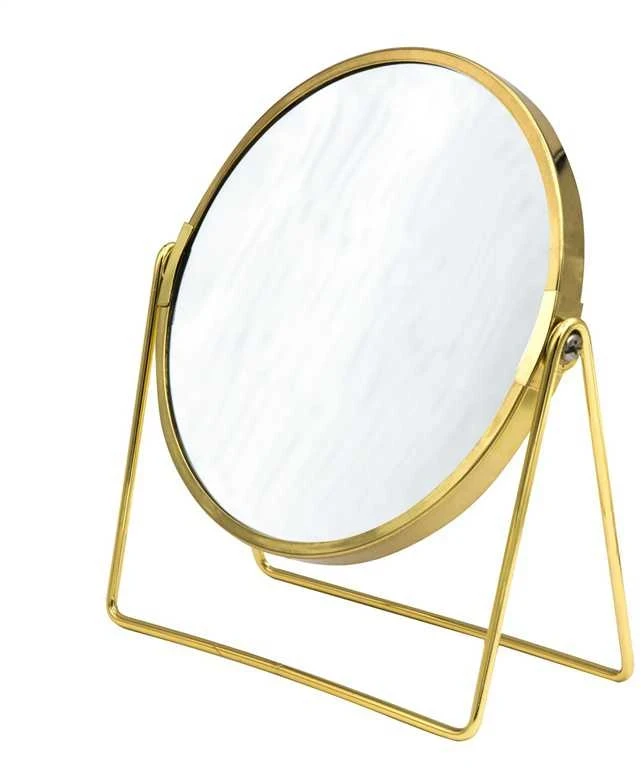 Kosmetinis veidrodis Ridder Summer, pastatomas, 18.5 cm x 20.5 cm, aukso sp.