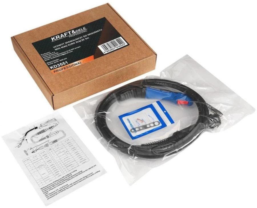 Kraftampdele Degiklis KraftDele KD3551 MIG/MAG EURO 3m