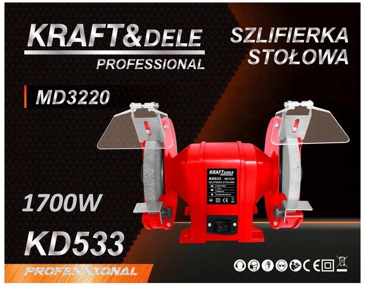 KRAFT & DELE Kraftdele šlifuoklis STOŁOWA TARCZOWA KAMIENIOWA 200MM KD533