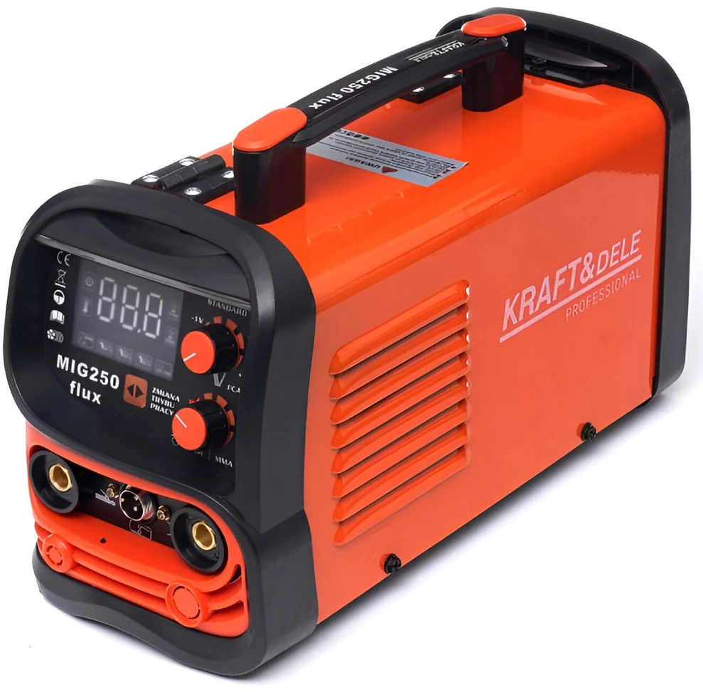 Suvirinimo pusautomatis be dujų MIG / MMA / LIFT TIG 3in1 250A KRAFT&DELE KD1875