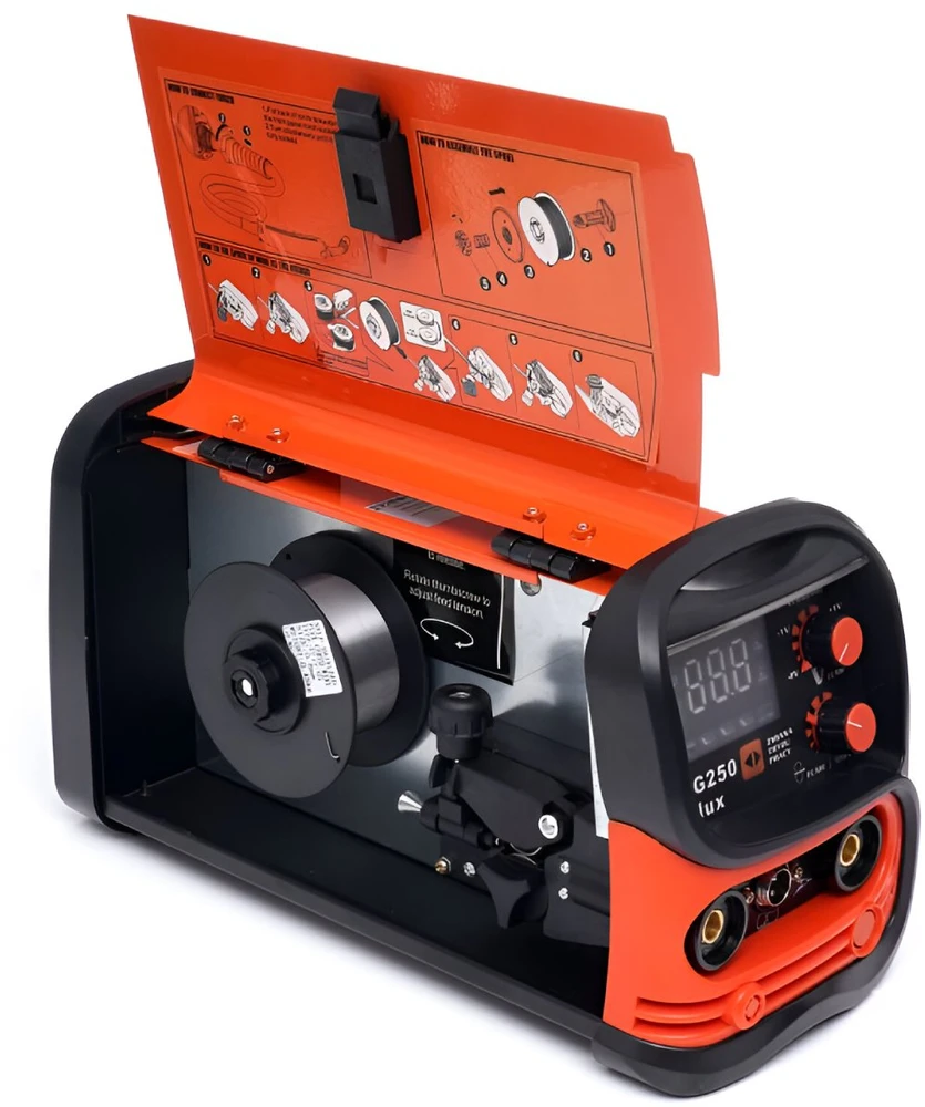 Suvirinimo pusautomatis be dujų MIG / MMA / LIFT TIG 3in1 250A KRAFT&DELE KD1875