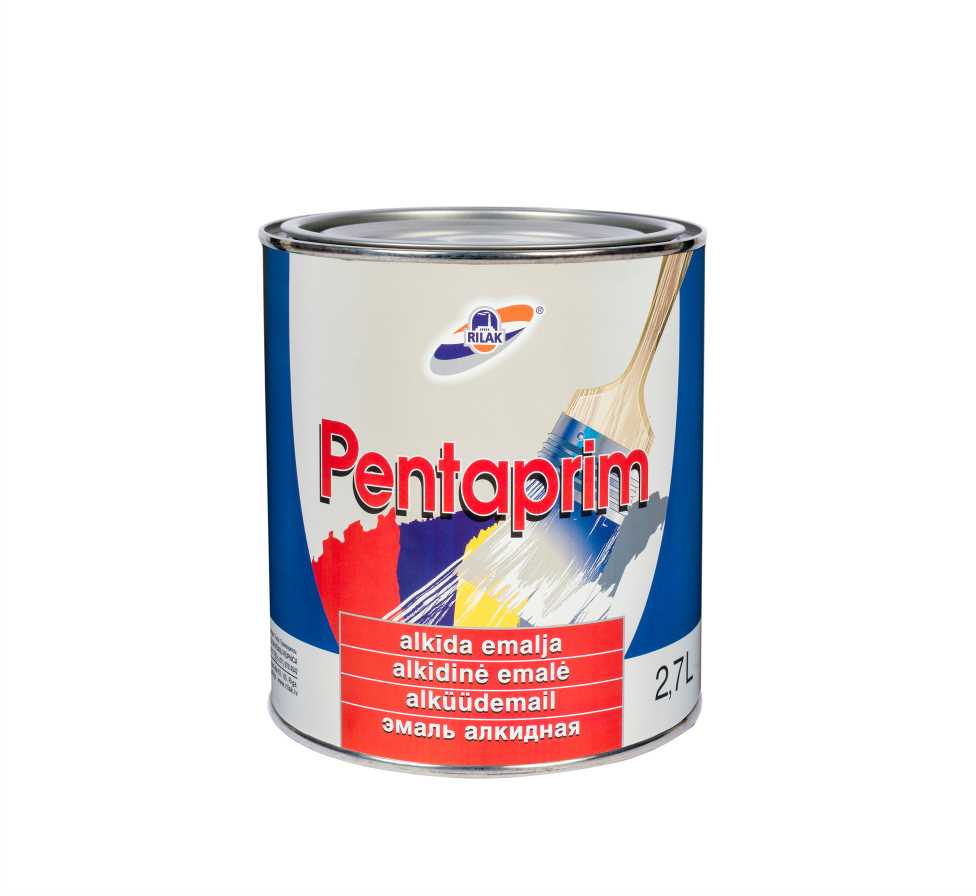 Dažai, universalūs Rilak Pentaprim, blizgus, 2.7 l, apsauginė žalia sp.