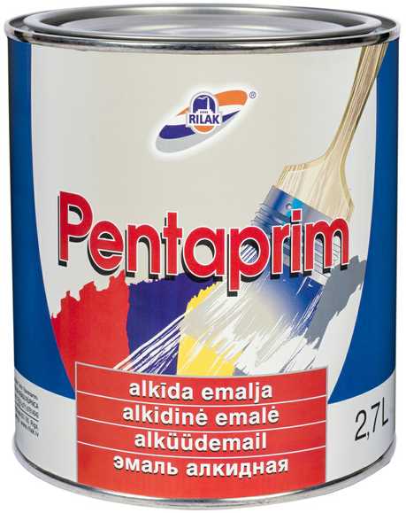 Dažai, universalūs Rilak Pentaprim, blizgus, 2.7 l, šviesiai pilka sp.