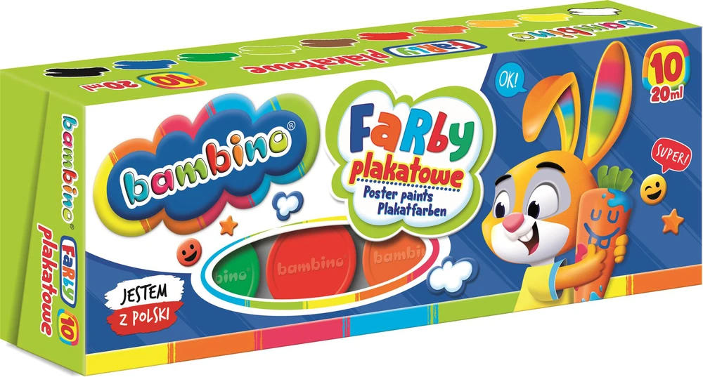 Guašas BAMBINO 5903235005008, 10 spalvų