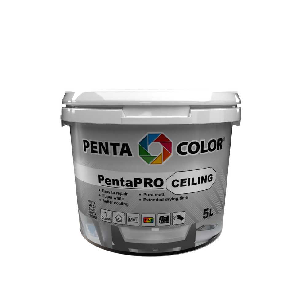 Dažai Pentacolor PentaPro Ceiling 3, balta sp., 5 l