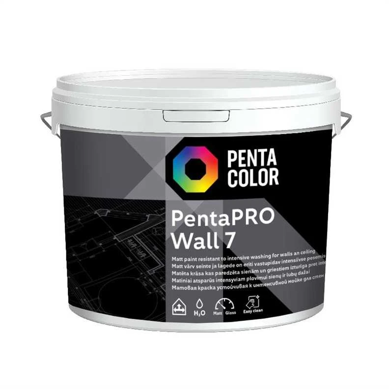 Dažai Pentacolor PentaPro Wall 7, balta sp., 3 l