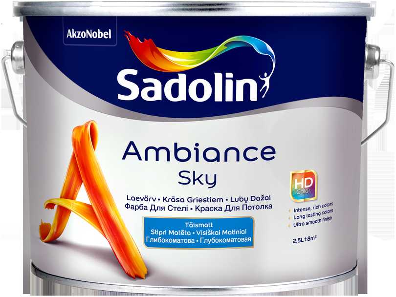 Dažai Sadolin Ambiance Sky, balta sp., 2.5 l