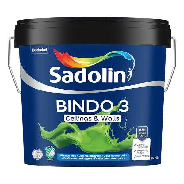 Dažai Sadolin Bindo 3, balta sp., 4.5 l
