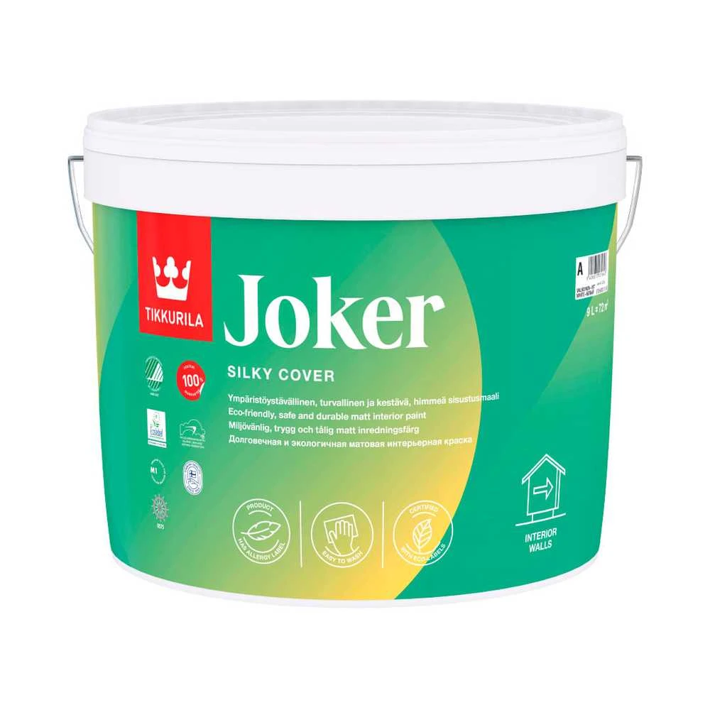 Dažai Tikkurila Joker, balta sp., 9 l