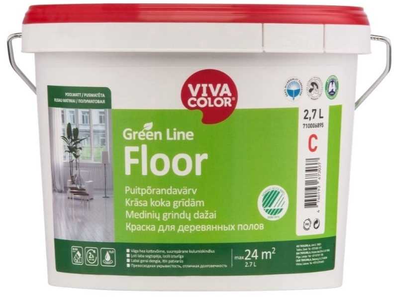 Dažai Vivacolor, žalias line floor daž., 7.2 l
