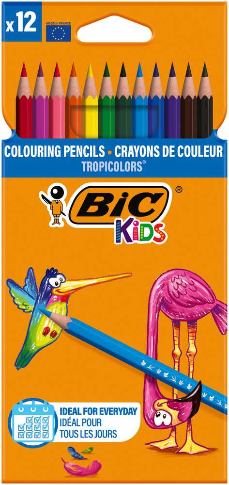 Bic Spalvoti pieštukai Tropicolors 12 spalvų rinkinys 022503