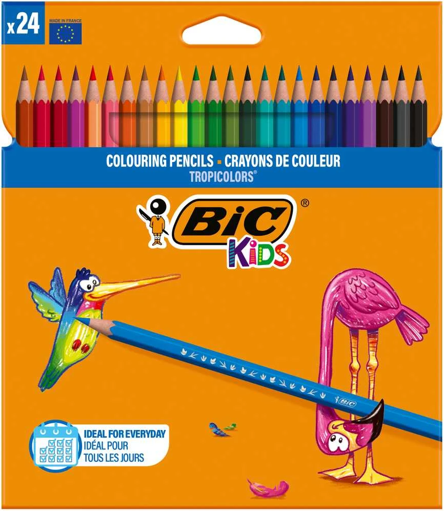 Spalvoti pieštukai BIC 937518, 24 spalvos