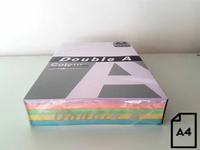 Spalvotas popierius RAINBOW 3, Double A, A4, 80gsm, 100 lapų, 5 pastelinės sp.