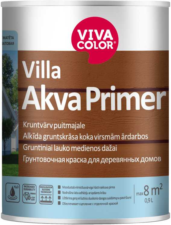 Akrilinis gruntas dažymui Vivacolor Villa Akva Primer AP, baltas, 0.9 l