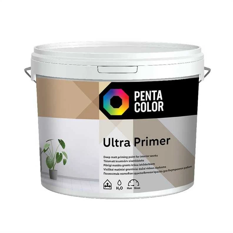 Krāsas gruntēšanai Pentacolor Ultra Primer, balta, 10 l