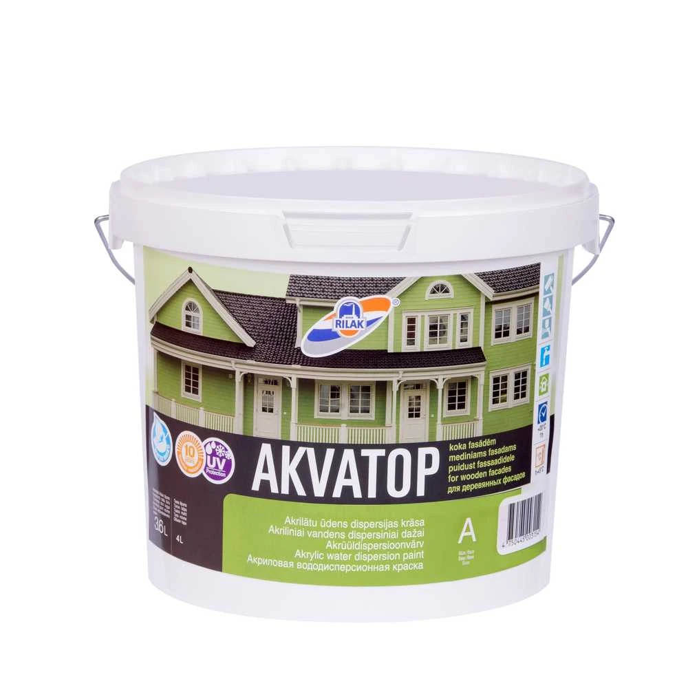 Medinių fasadų dažai Rilak Akvatop, balta sp., 3.6 l