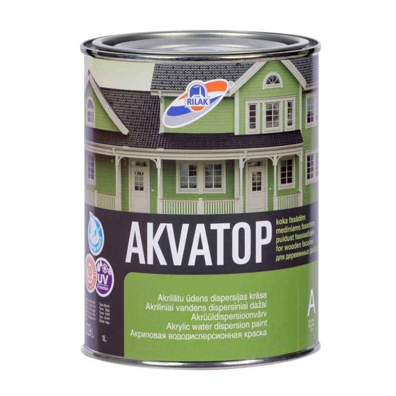 Medinių fasadų dažai Rilak Akvatop, tamsiai pilka sp., 0.9 l
