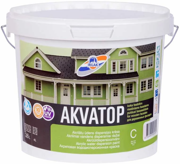 Dažai Rilak AKVATOP, C bazė (tonuojami) pusiau matiniai 3.6 L