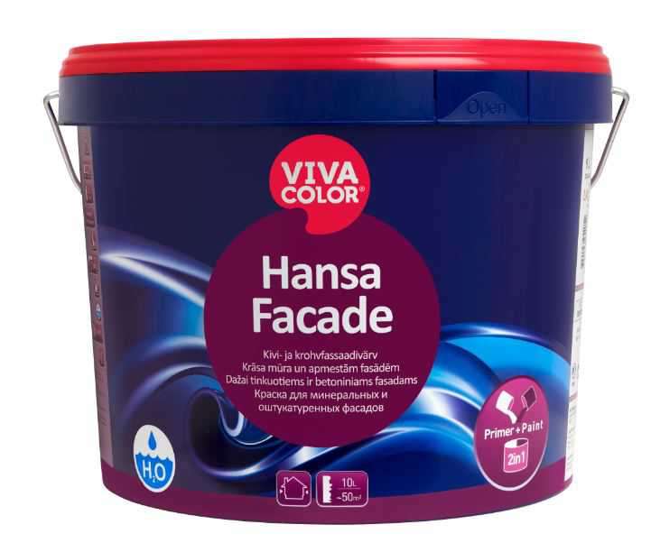 Dažų bazė Vivacolor Facade, emulsiniai, visiškai matinis, 9 l