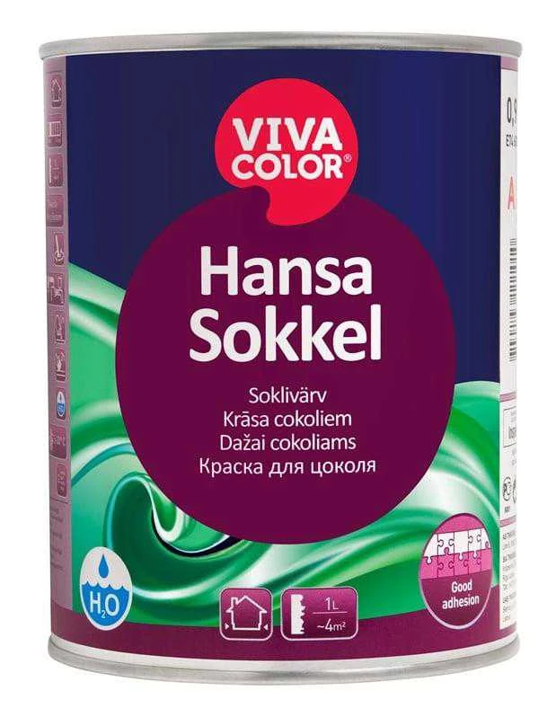 Cokolių dažai VIVACOLOR HANSA SOKKEL, C bazė, 900 ml