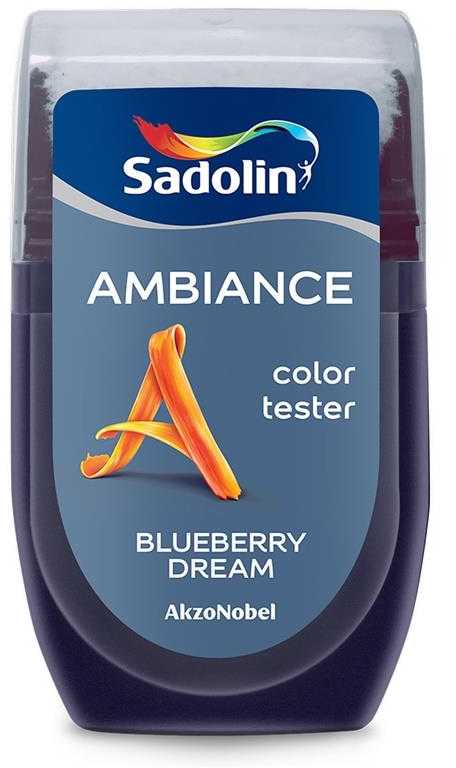 Spalvų tonų testeris Sadolin Ambiance spalvų testeris, mėlynių svajonių spalva, 0,03 l