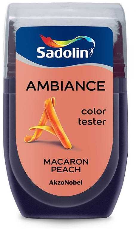 Spalvų tonų testeris Sadolin „Ambiance“ spalvų testeris, macaron persik, 0,03 l