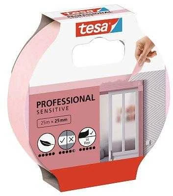Tesa Taśma Precizinė dažymo juosta vidaus darbams 7 dienos 25 m: 25 mm, rožinė [užsakymas h5626003]