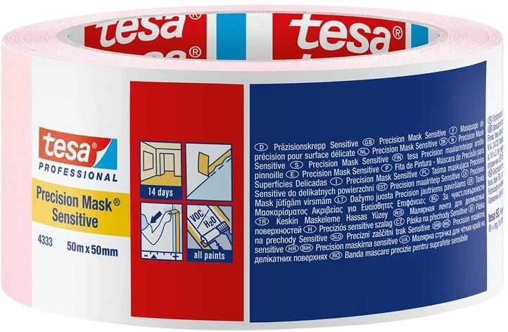 Tesa Prazisionskrepp / Abdeckband Sensitive, 50 m x 50mm Tesa