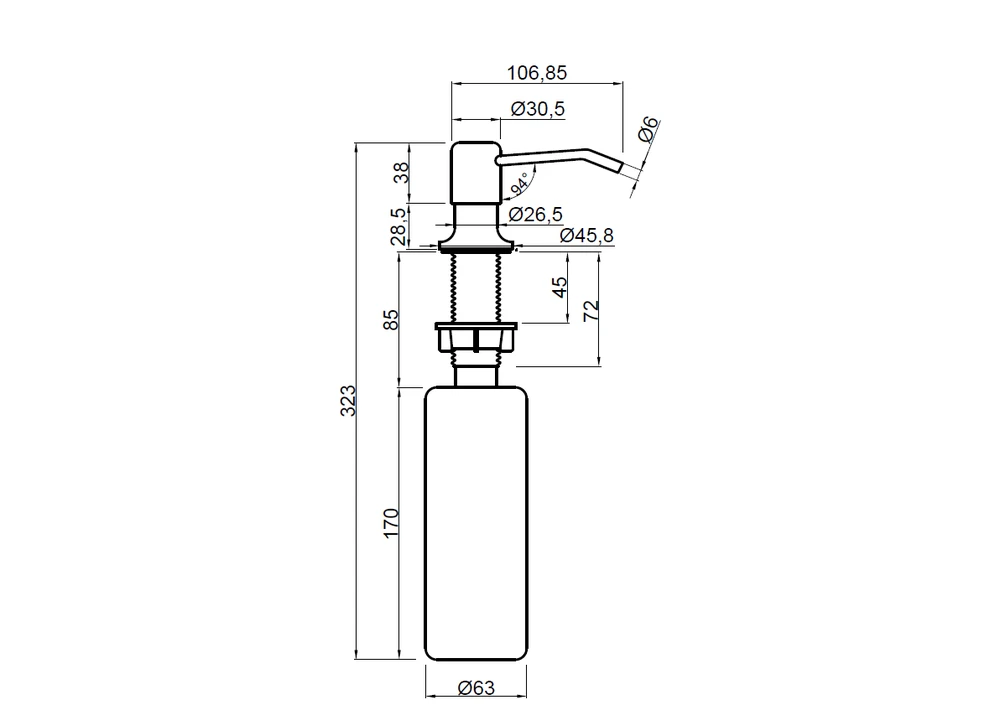 Dozatorius Invena AA-22-004-J